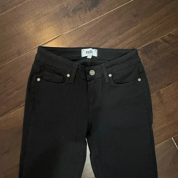 PAIGE Verdugo Ankle Shark Bite Hem Black Over Dye - 25 - Picture 4 of 6